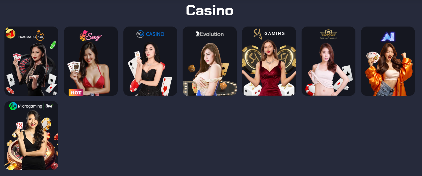 Pinaspgs Live Casino Providers