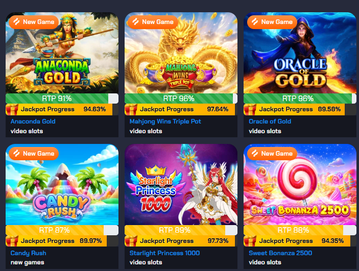 Pinaspgs Video Slots Lobby